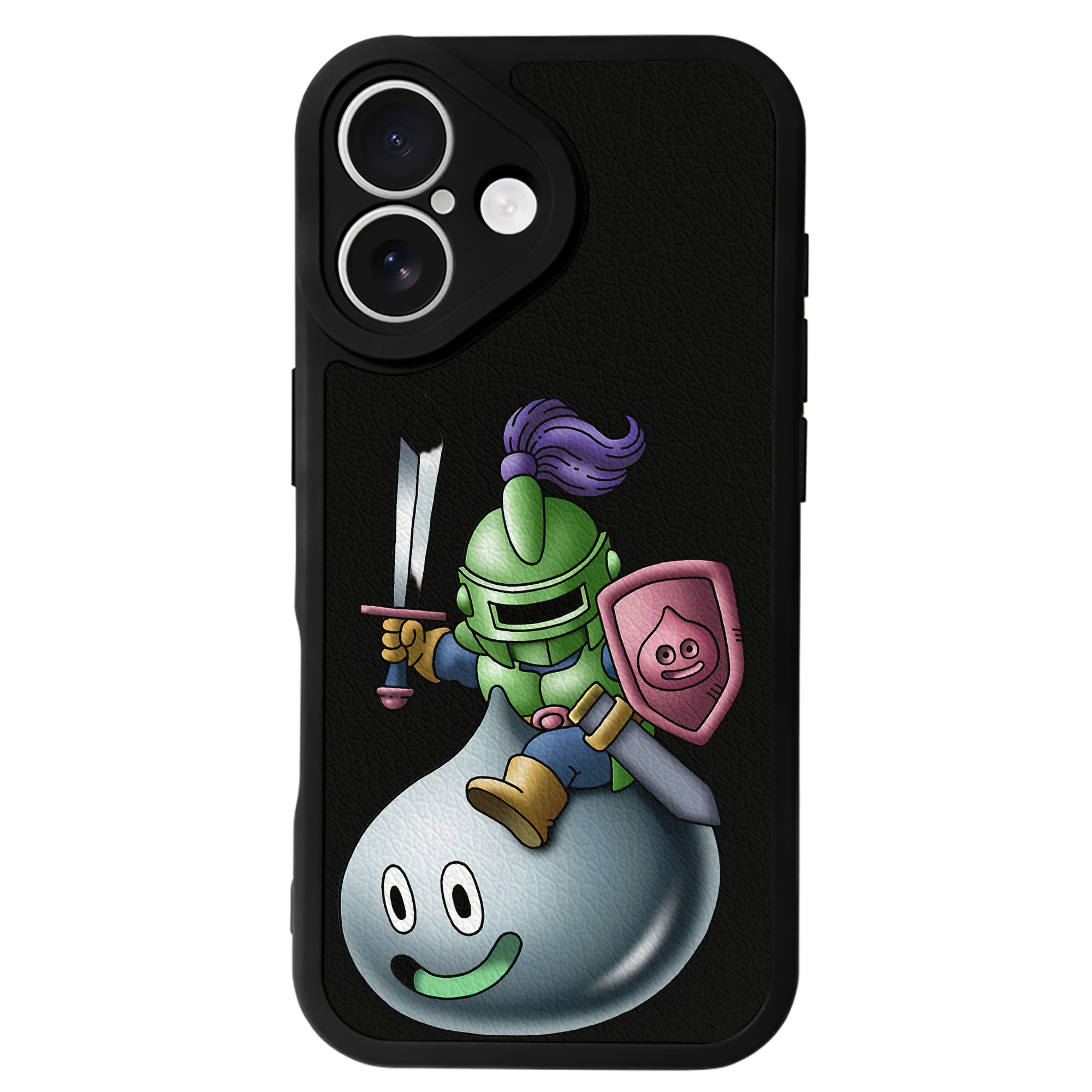 （画像用） ドラゴンクエスト Doragon Kuesuto Dragon Quest 【iPhone 16シリーズ対応】シリコンスマホケース（レザー調） 材質：シリコン
